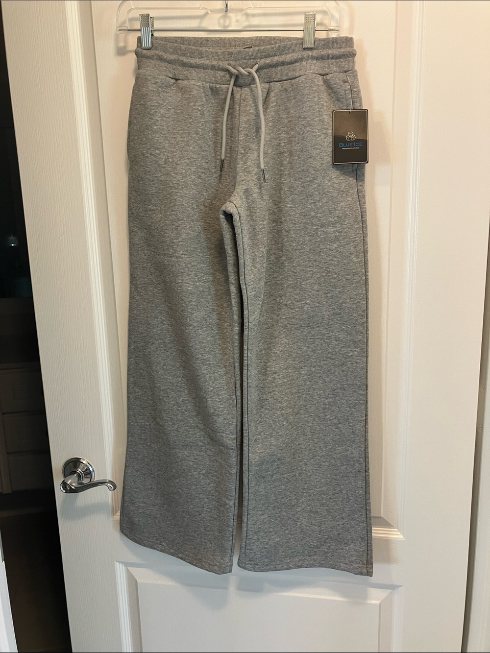 NWT Blue Ice Women’s Wide-Leg Drawstring Sweatpants - Gray